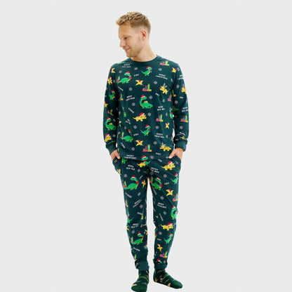 Dino Christmas Pajamas Men's