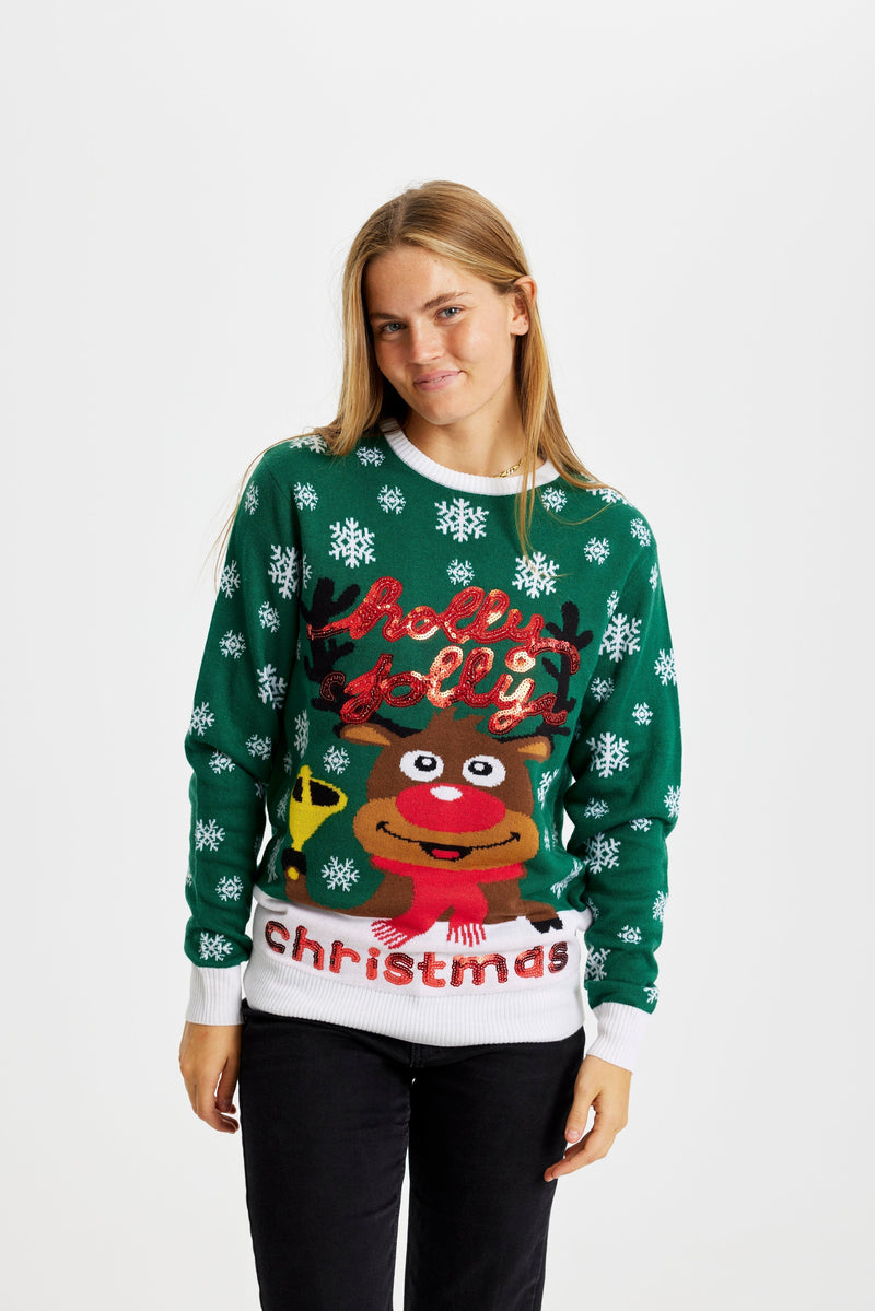 Holly Jolly Christmas Sweater Women's