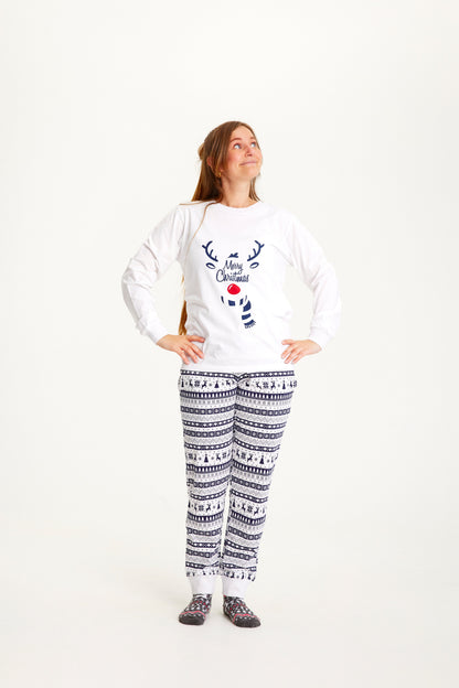 Cute Christmas Pajamas Blue Women's