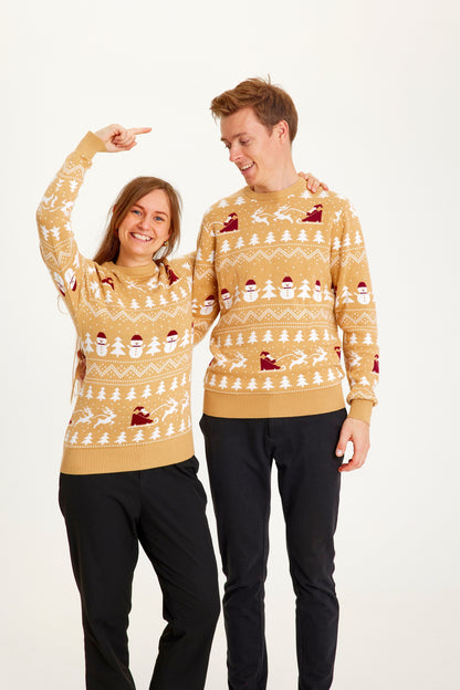 The Stylish Christmas Sweater Beige Women's