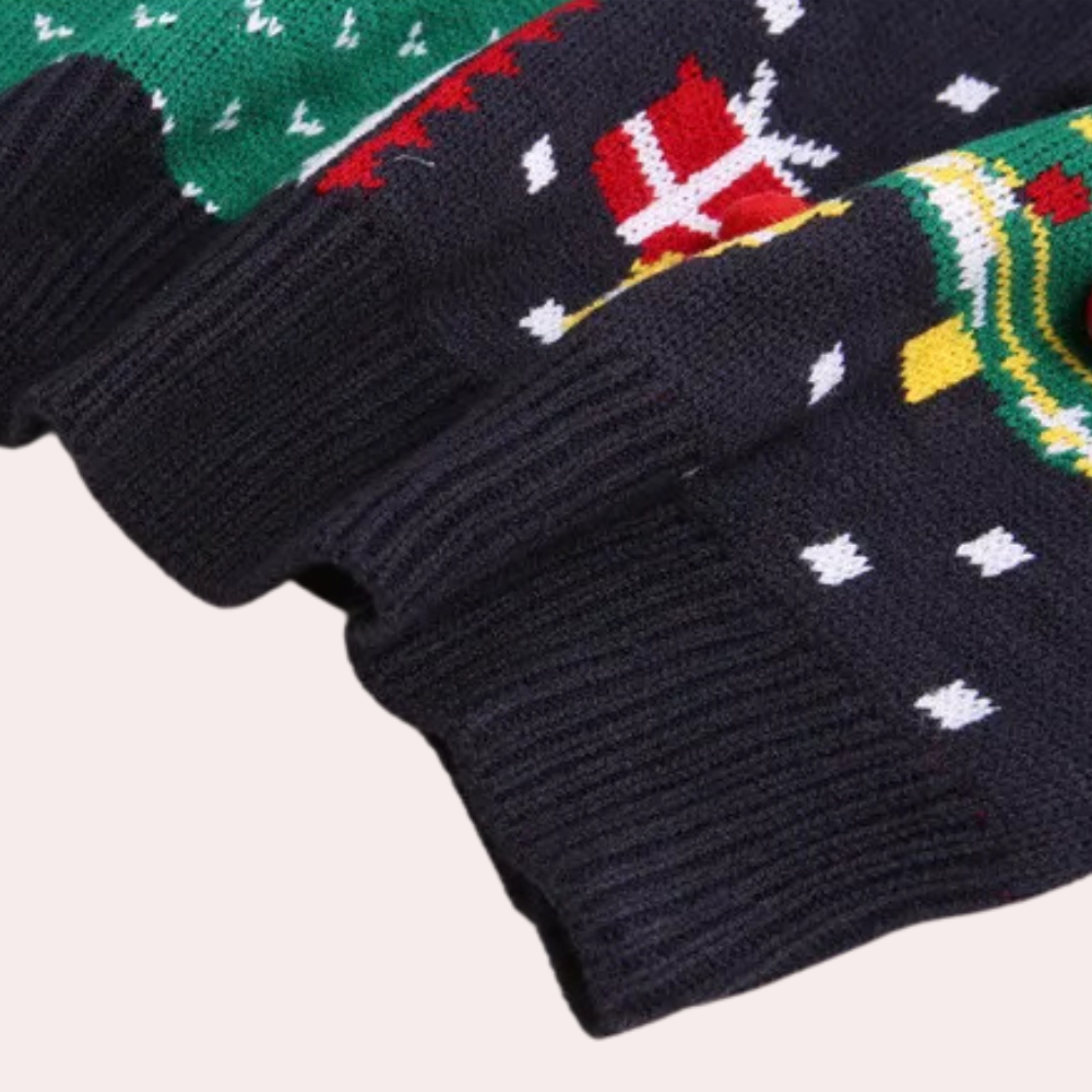 Christmas Sweater Women's Cheerful Knit Christmas Sweater