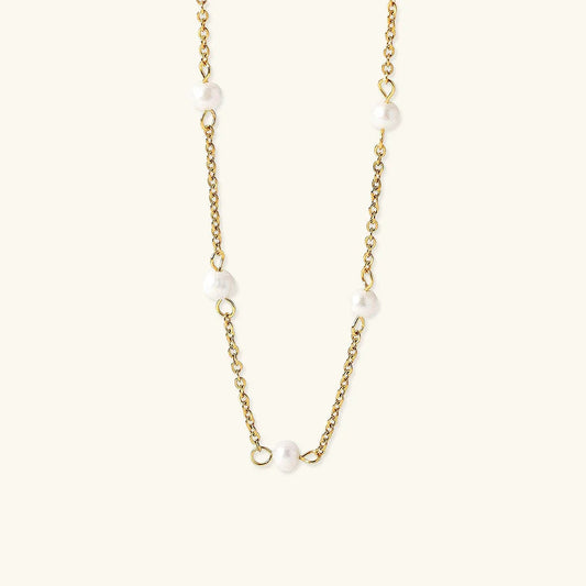 Nora Gold Pearl Necklace