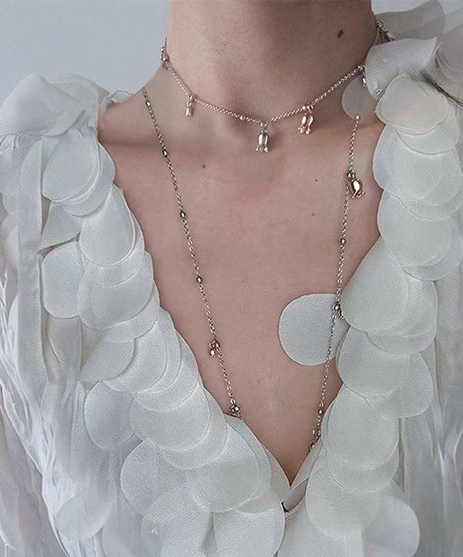New Silk Alloy Tassel Lariat Necklace Ya016
