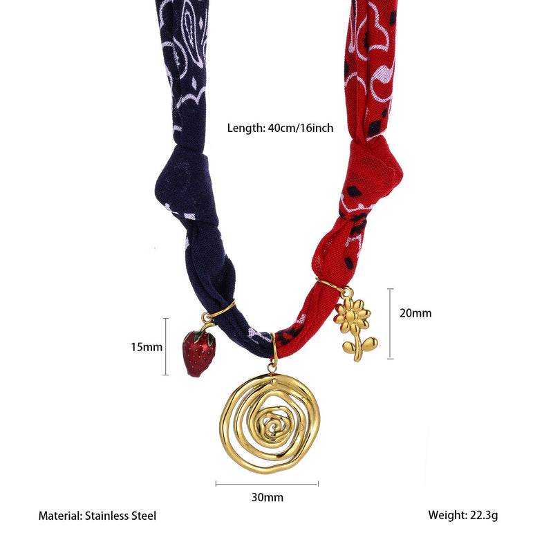 Mercedes Silk Heart Choker