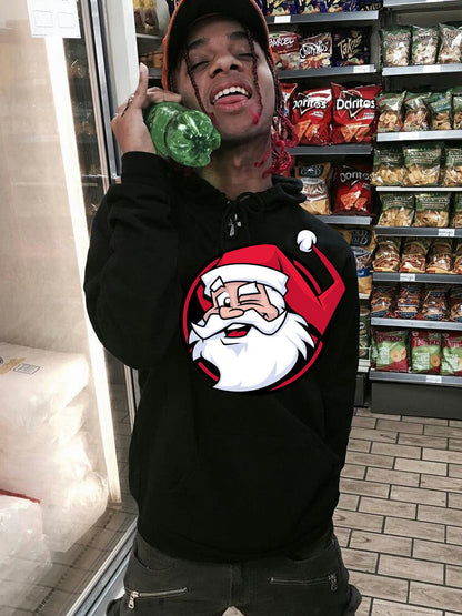 Men's Hoodie with Creative Christmas Motif
