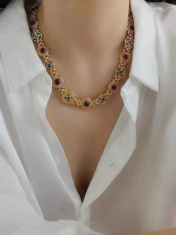 Astrid Byzantine-inspired Gemstone Necklace