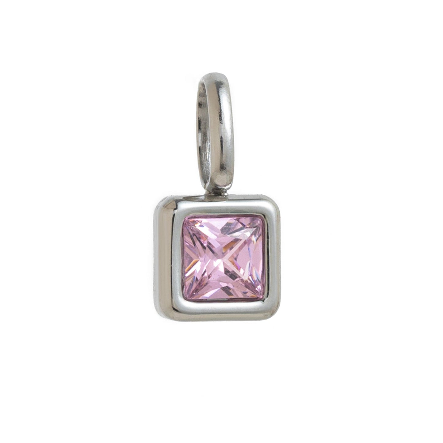 Lotus Birthstone Cube Necklace