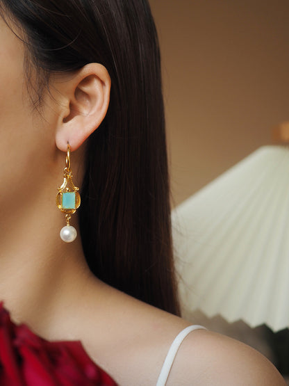 Miri Gemstone Drop Earrings
