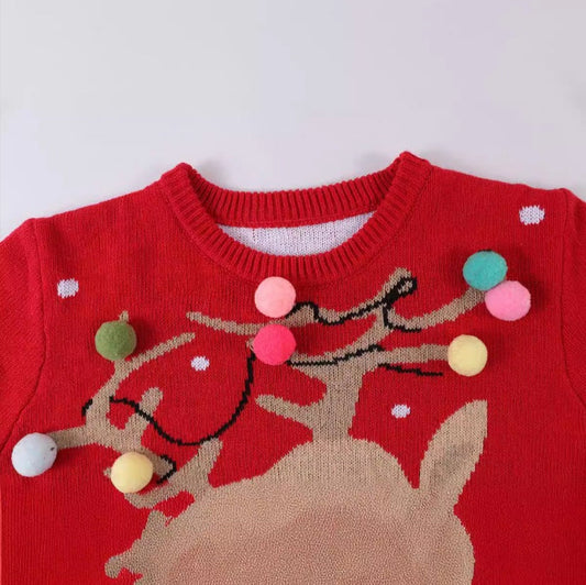 Christmas Sweater - 3D Reindeer Motif