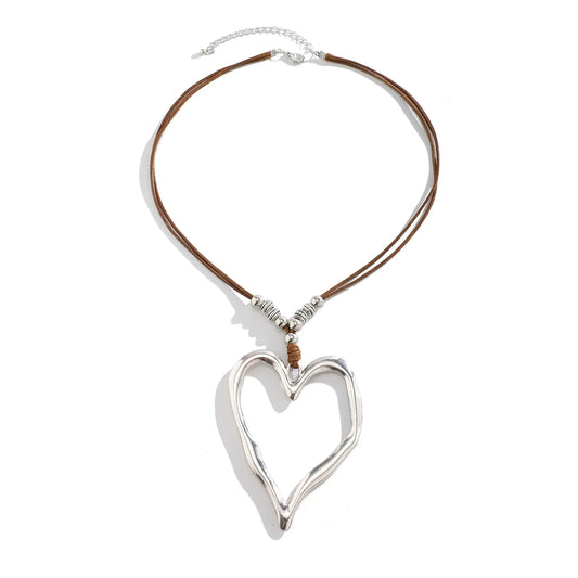 Malea Pointed Heart Wax Necklace