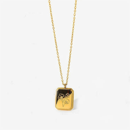 Briel Birth Flower Pendant Necklace