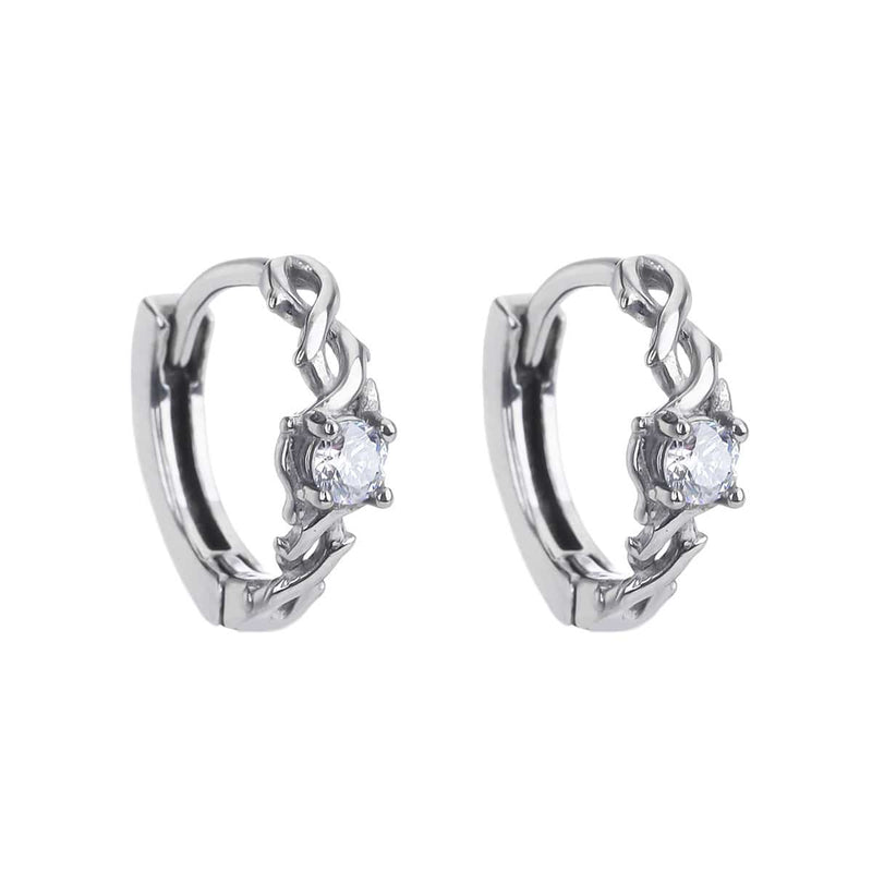 Thornkiss Crystal Hoops