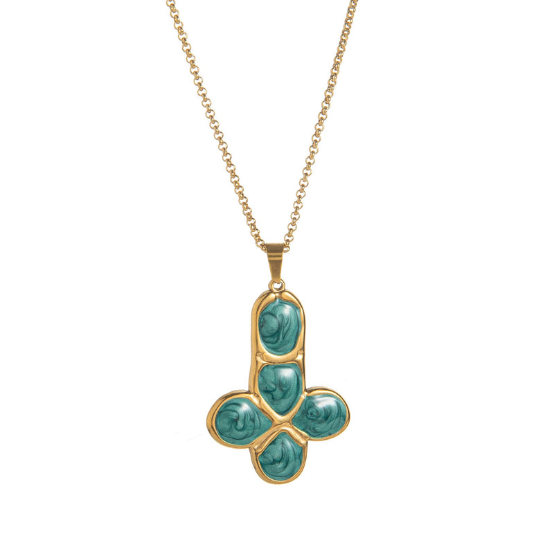 Joi Colorful Enamel Cross Necklace