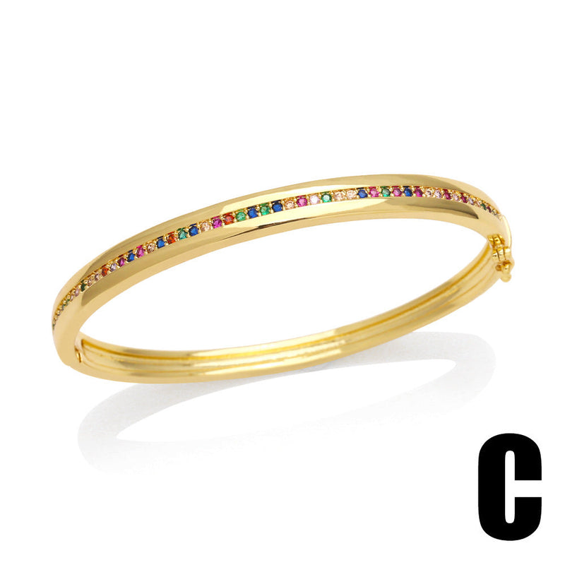 Bralynn Geometric Zircon Bangle