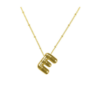 Aiyanah Glossy Bubble Letter Necklace