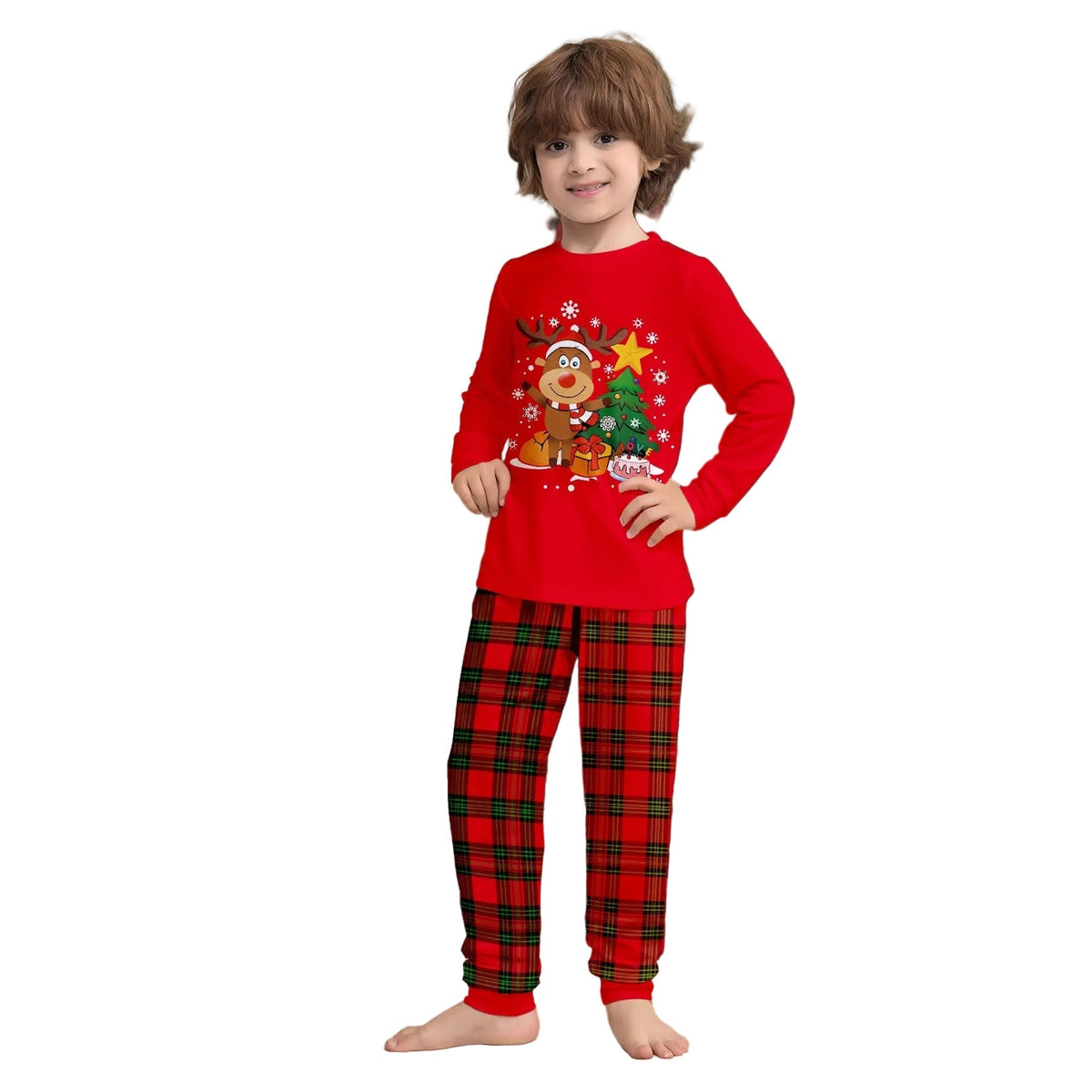 Rudolf's Cute Christmas Pajamas Red Men's