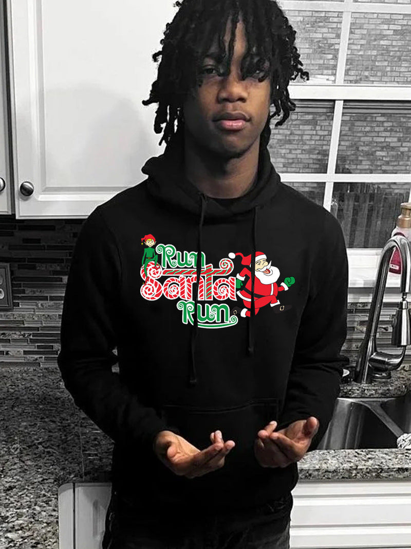 Women's Hoodie with Festive Santa Motif