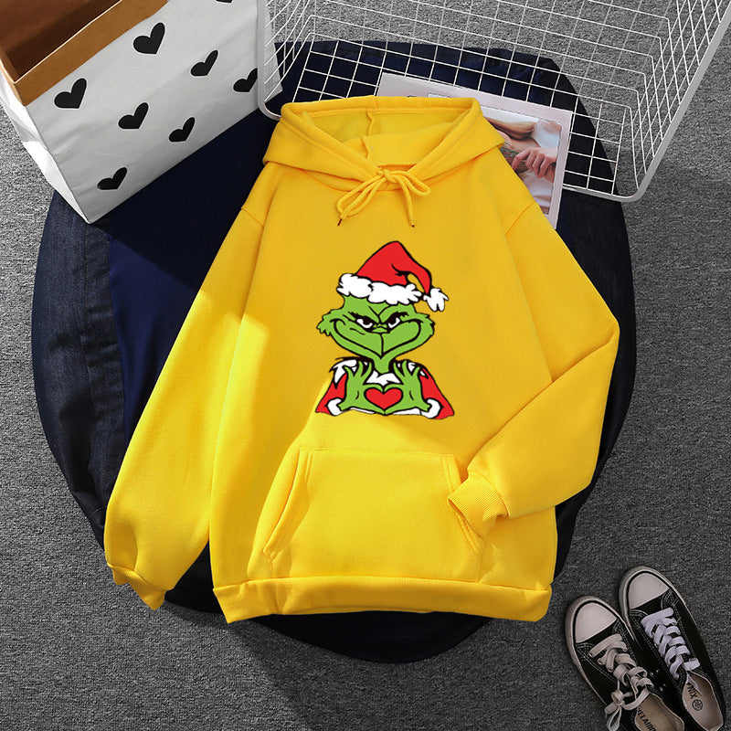 Unisex Hoodie with Soft Fleece Lining, Kangaroo Pocket and Eye-Catching Christmas Comic Print