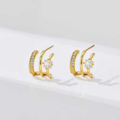 Aubrielle Three Piece Minimal Earrings