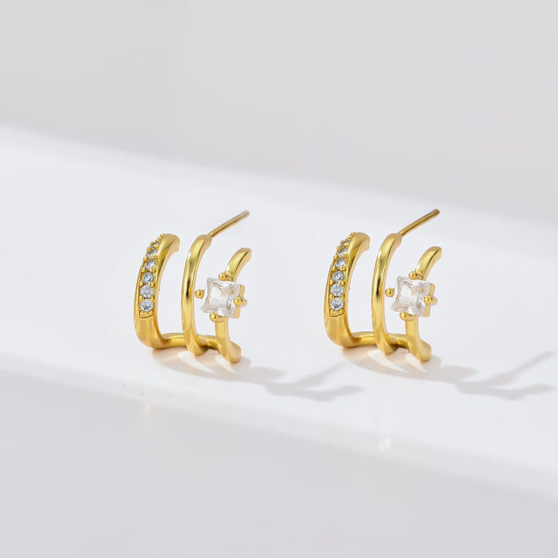 Aubrielle Three Piece Minimal Earrings
