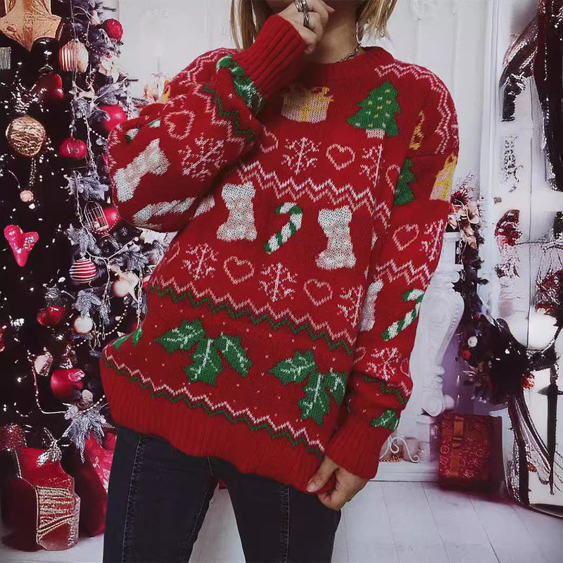 Women's Christmas Sweater with Festive Christmas Design R&B