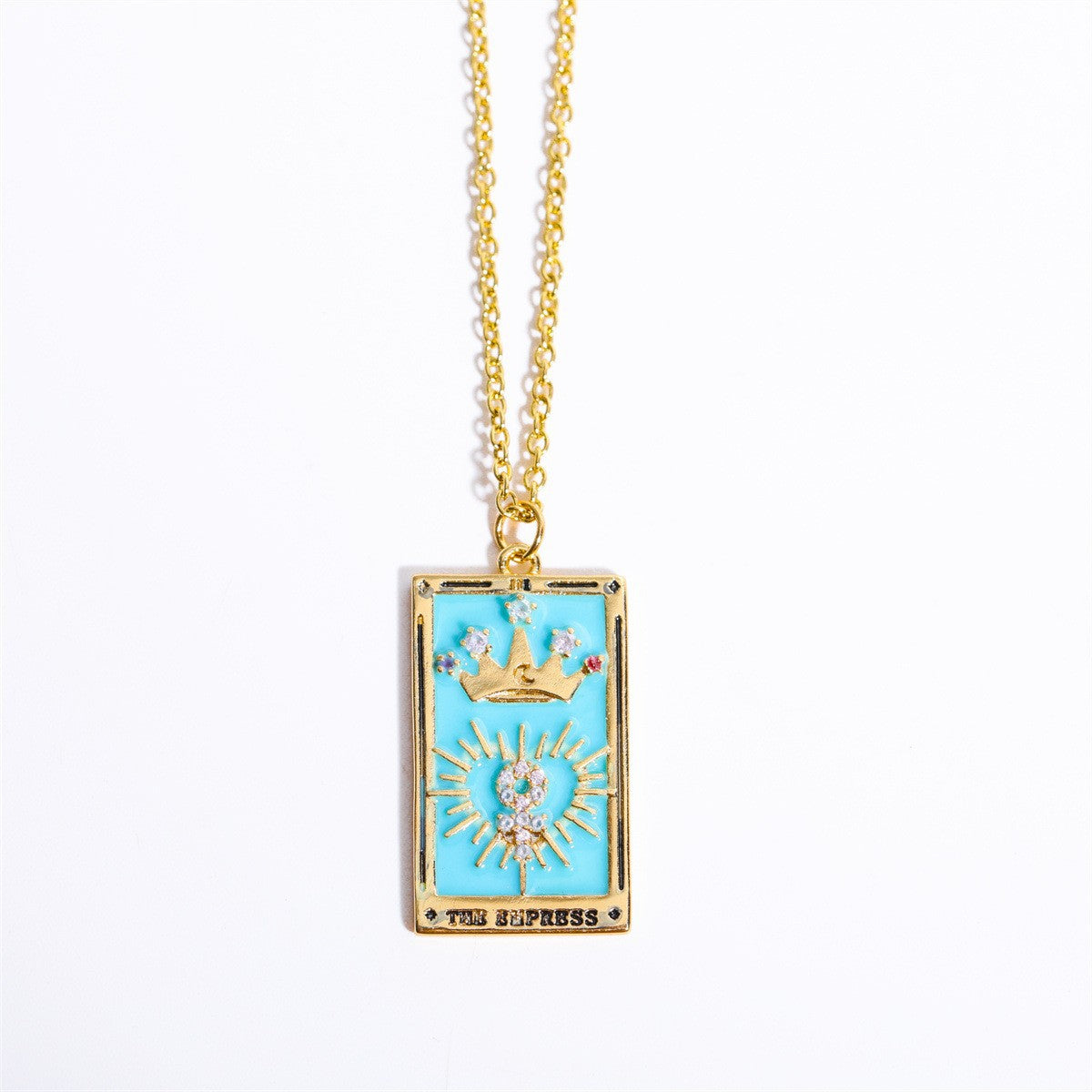 Athena Gilded Tarot Charm Necklace