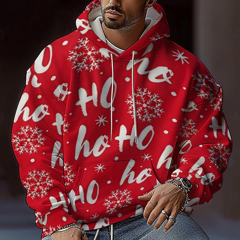 Men's Christmas Hoodie with Colorful Graphic Design and Comfortable Fit