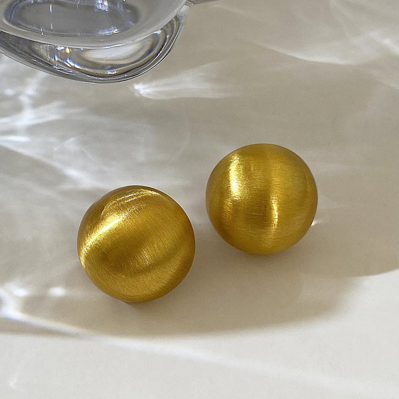 Marlyn Brushed Round Earrings