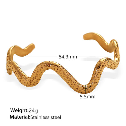 Evianna Gold Geometric Statement Cuff