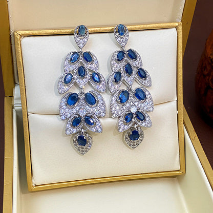 Avangeline Zircon Leaf Earrings