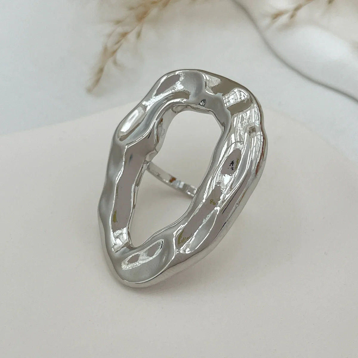 Ameena Geometric Petal Ring