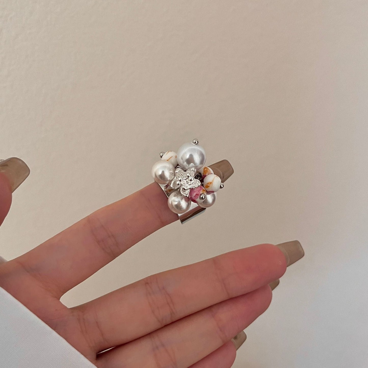 Milo Pearl Open Ring