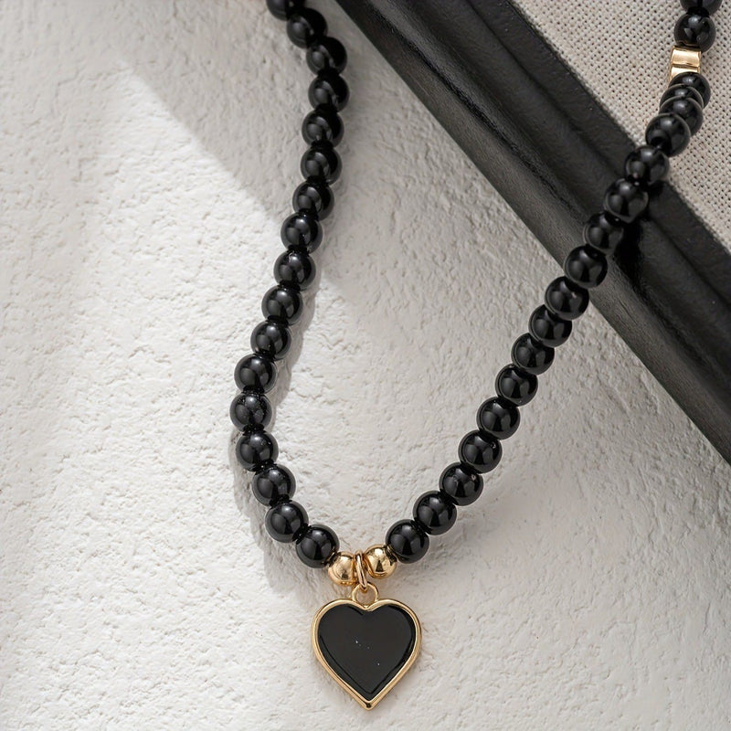 Obsidian Heart Protection Necklace