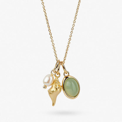 Arlynn Gold Plated Shell Necklace