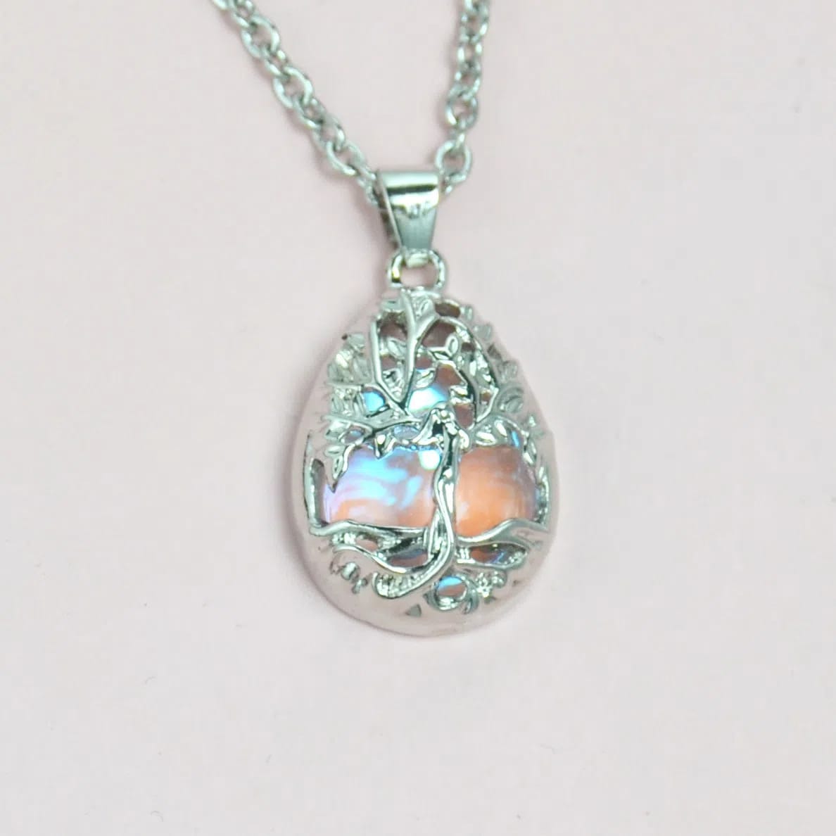 Tree of Life Moon Drop Necklace