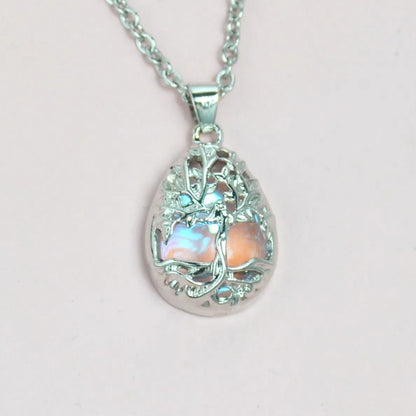 Tree of Life Moon Drop Necklace