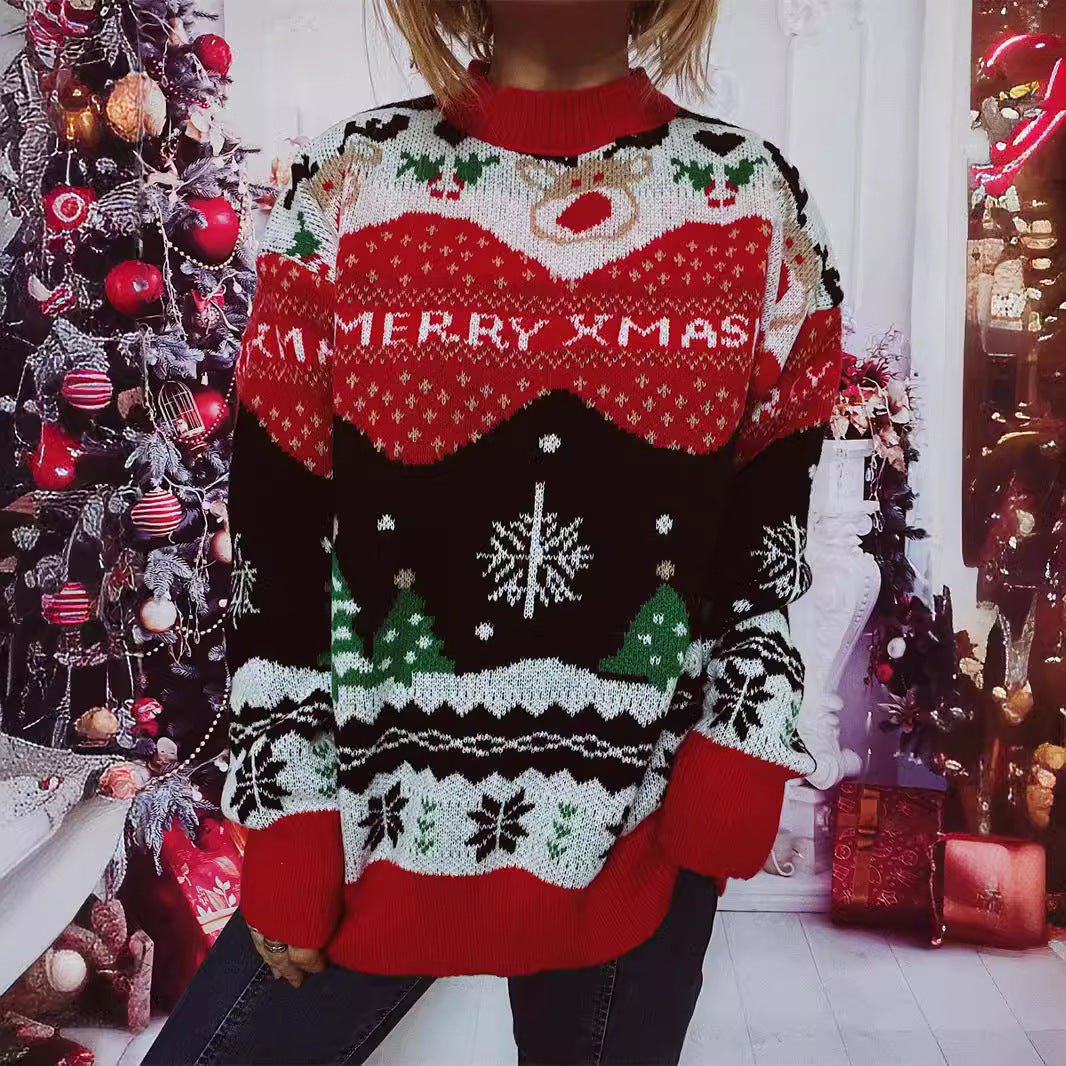 Women's Christmas Sweater with Festive Design and Cozy Cut R&B