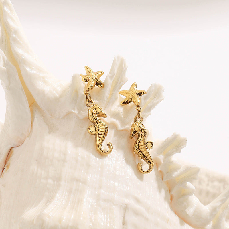 Joie Starfish & Seahorse Drop Earrings