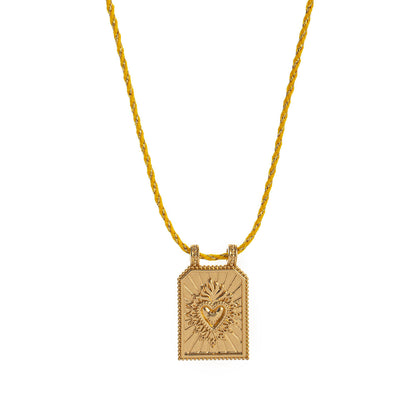 Color Cord Pendant Necklace