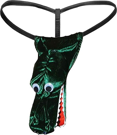 Men's Fancy Reindeer Velvet Thong with Elastic Waistband