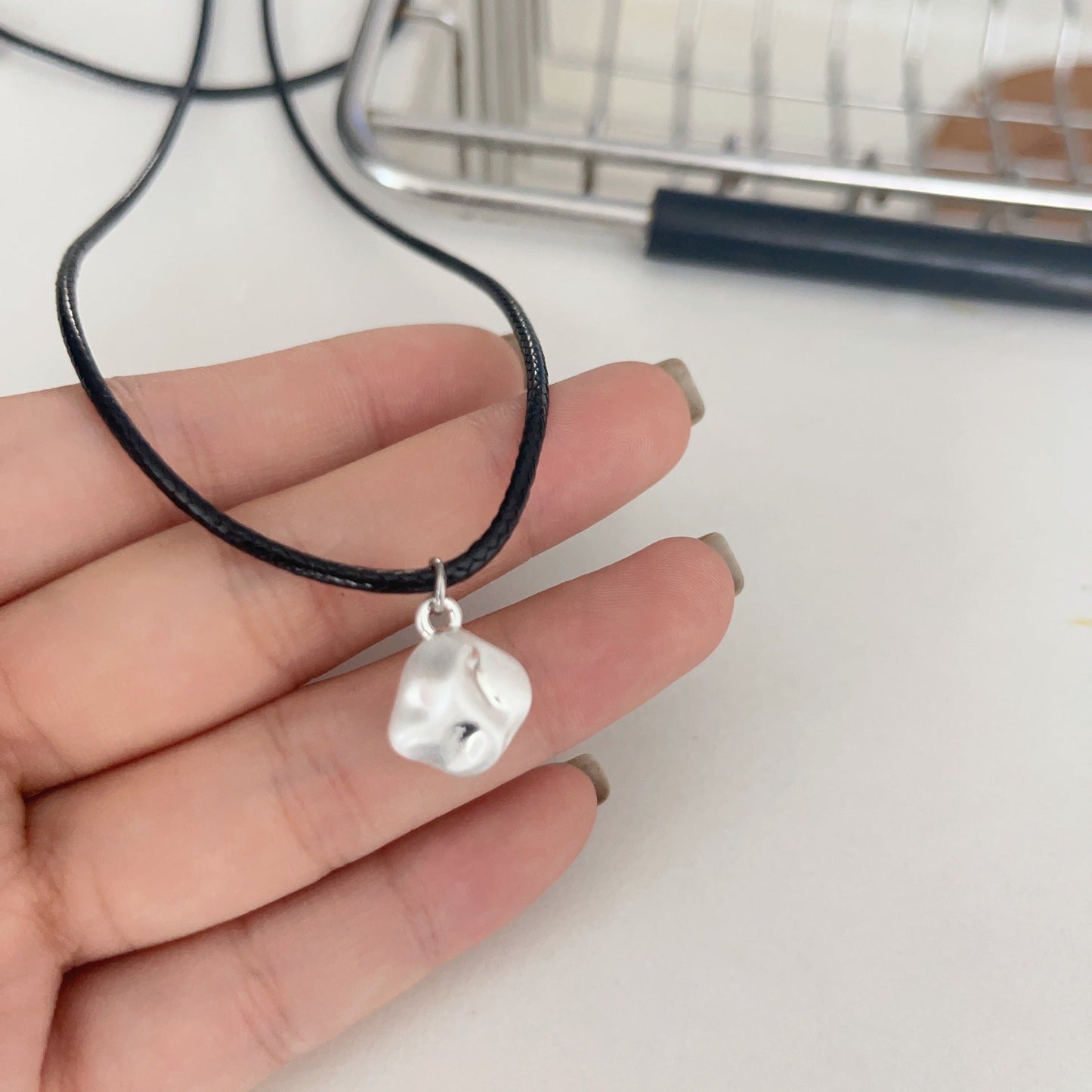 Odessa Brushed Pendant Necklace