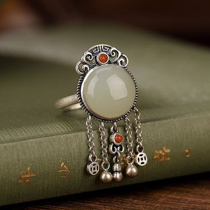 Hetian Jade Statement Ring