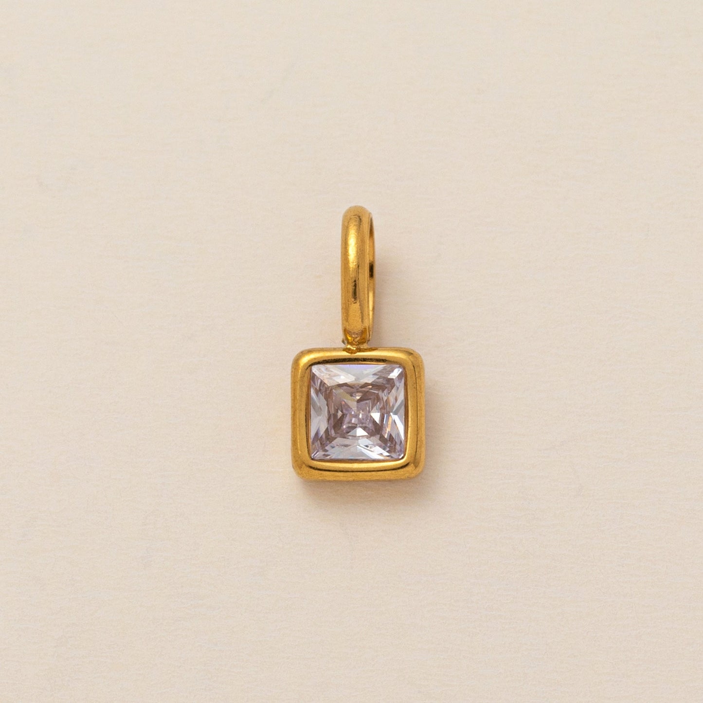 Lotus Birthstone Cube Necklace