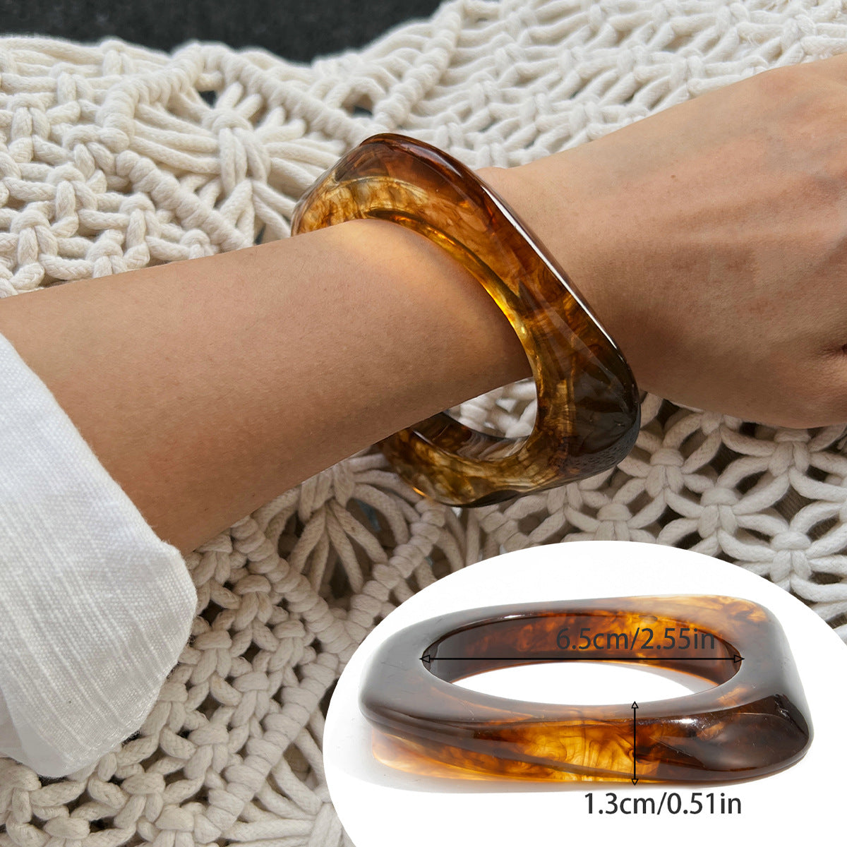 Justyce Marbled Resin Bangle