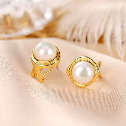 Tessa Pearl Halo Stud Earrings