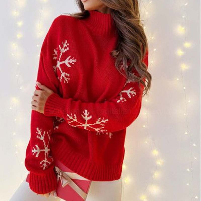 Christmas Knit Sweater with Cheerful Motif
