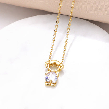 Jackson Zircon Heart Necklace