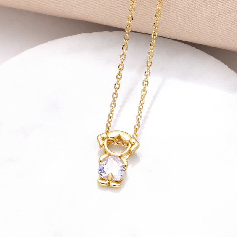 Jackson Zircon Heart Necklace