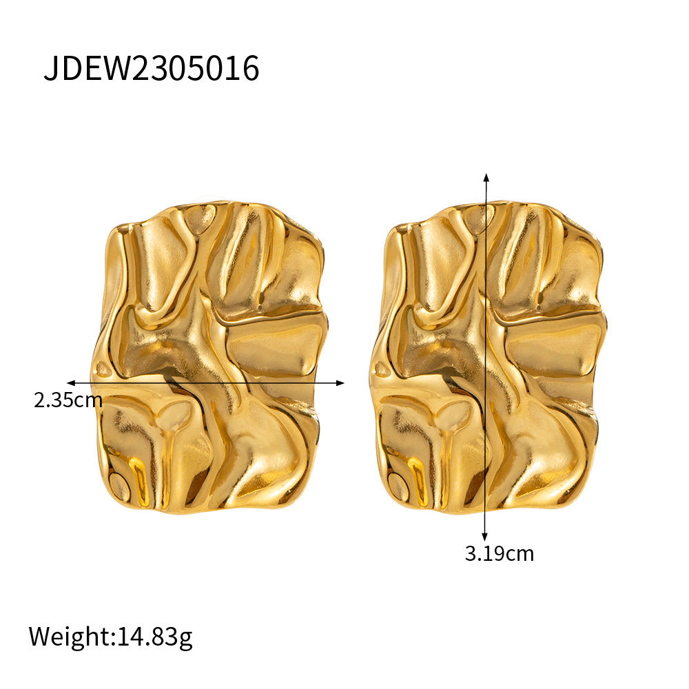 Courtlyn Hammered Irregular Earrings