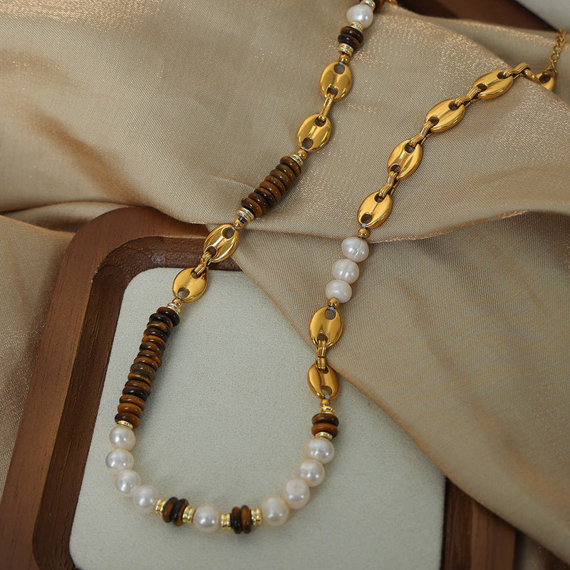 Antonia Tiger Eye Beaded Necklace